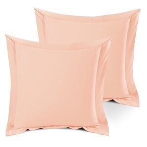 4-COTTON PEACH PILLOW SHAMS